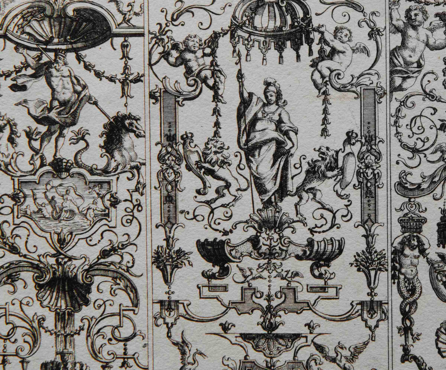 Four 17th Century German Engravings of Grotesques