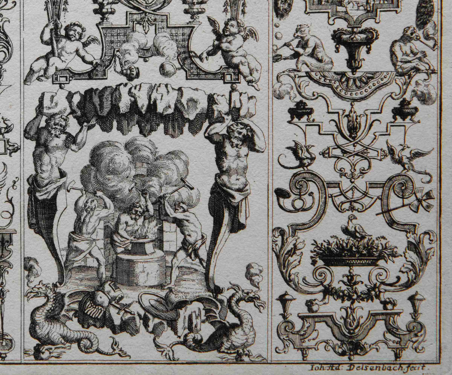 Four 17th Century German Engravings of Grotesques