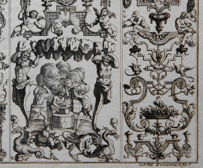 Four 17th Century German Engravings of Grotesques