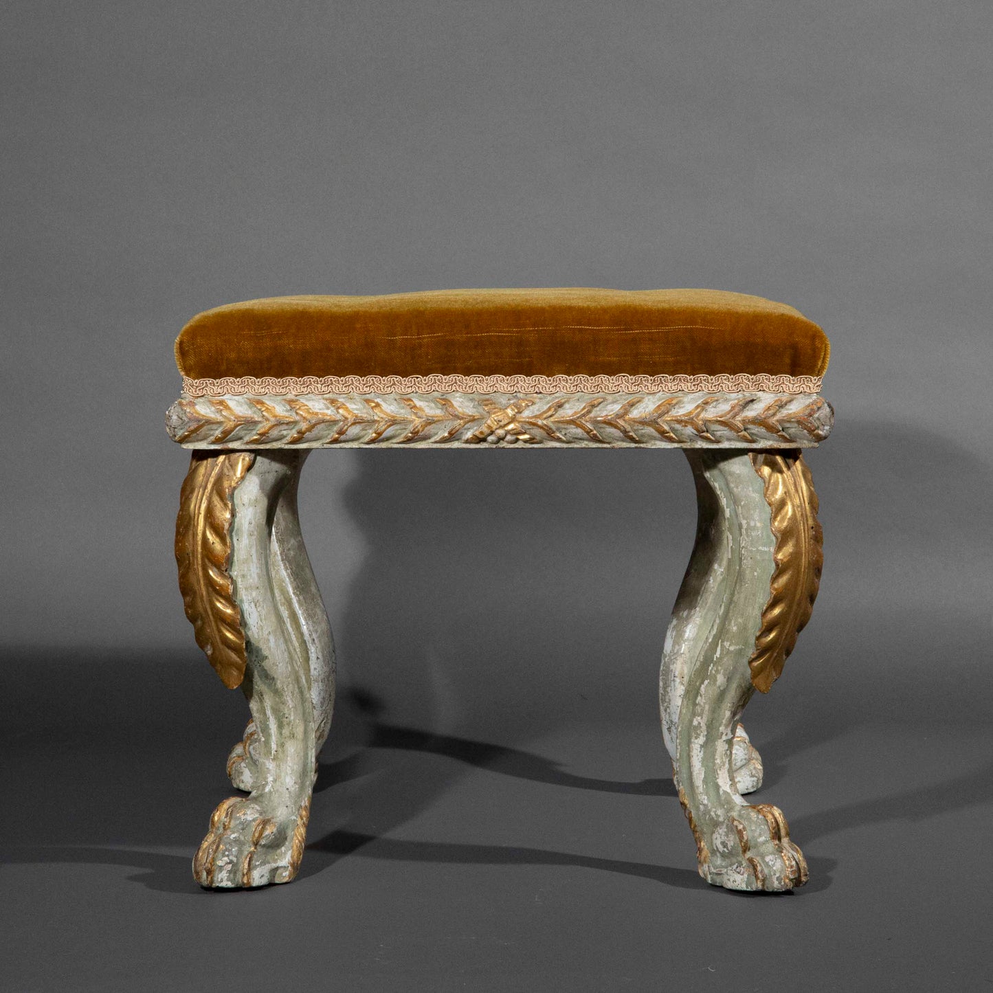 19th Century Italian Painted Stool or Bench