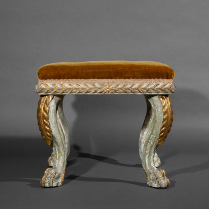 19th Century Italian Painted Stool or Bench