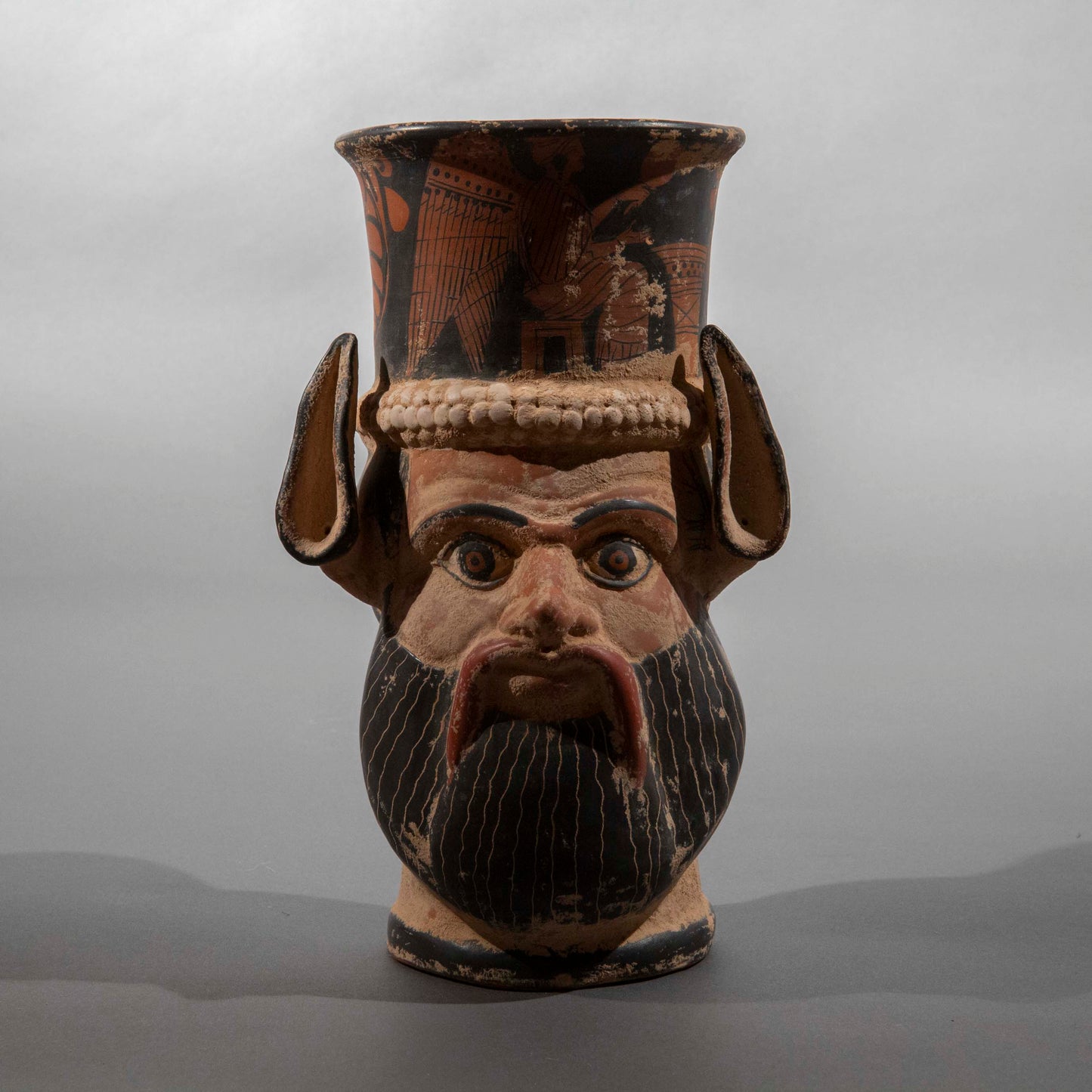 Grand Tour Pottery Satyr’s Head Lamp