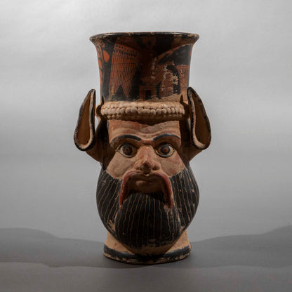 Grand Tour Pottery Satyr’s Head Lamp