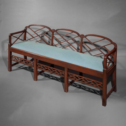 Chinese Chippendale Cockpen Bench