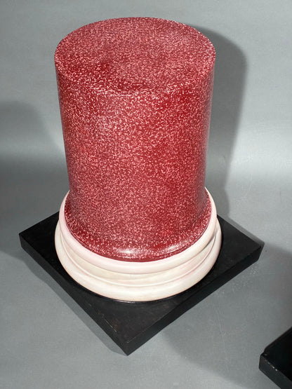 Large Faux Porphyry Columns or Stands