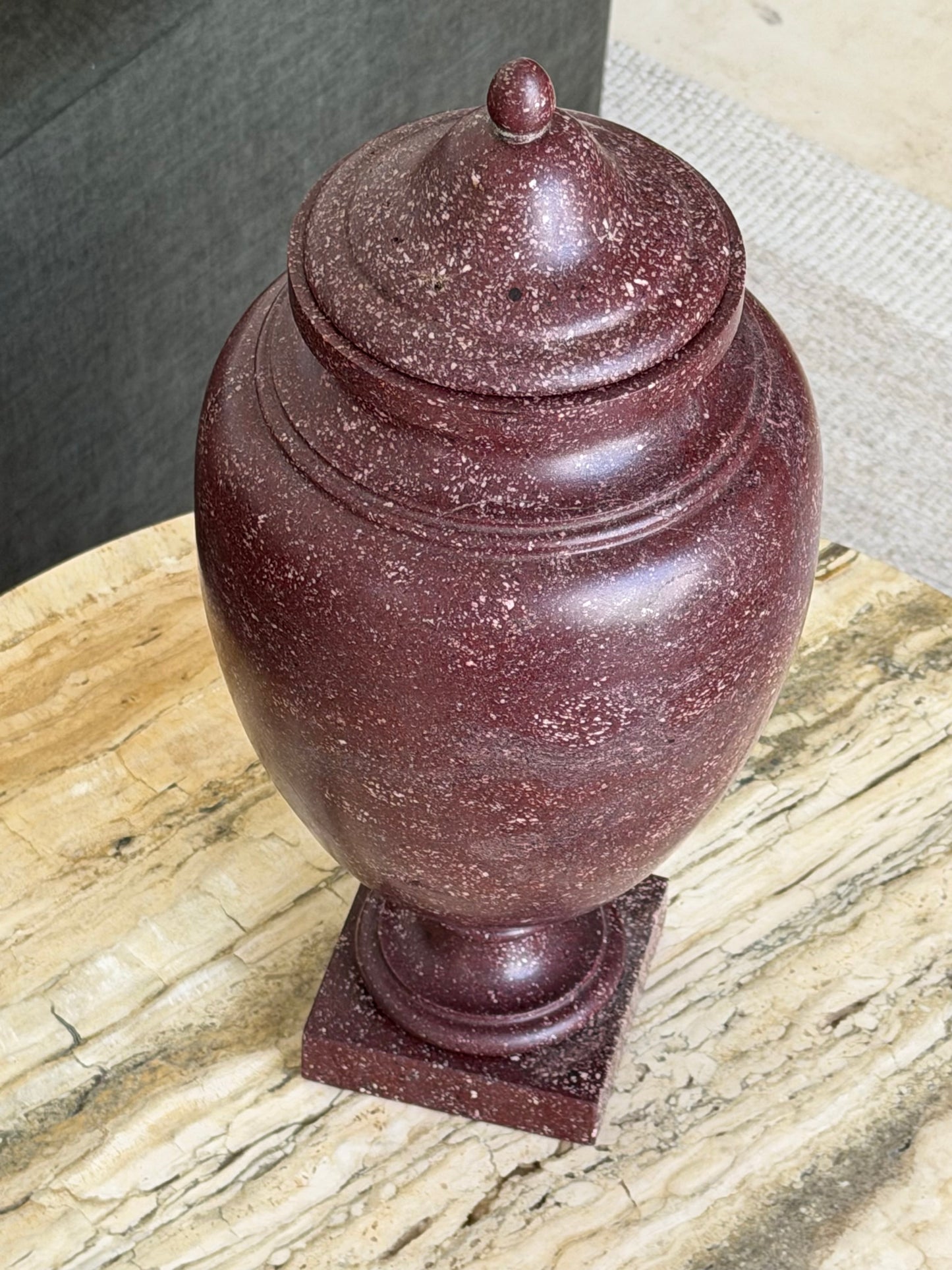 Large 18th Century Imperial Red Porphyry Vase