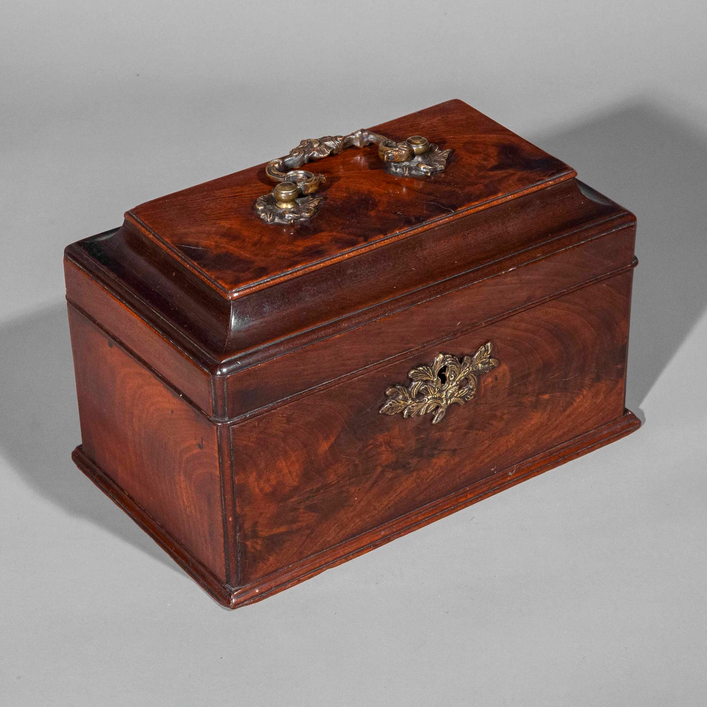 18th Century George III Period Mahogany Tea Caddy