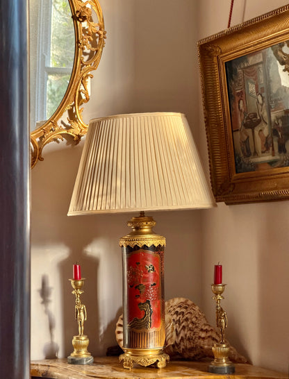 Rare Japonisme Lacquer Lamps, 19th Century