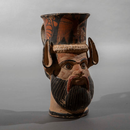 Grand Tour Pottery Satyr’s Head Lamp
