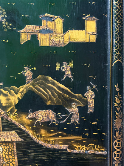 19th Century Chinese Lacquer Screen