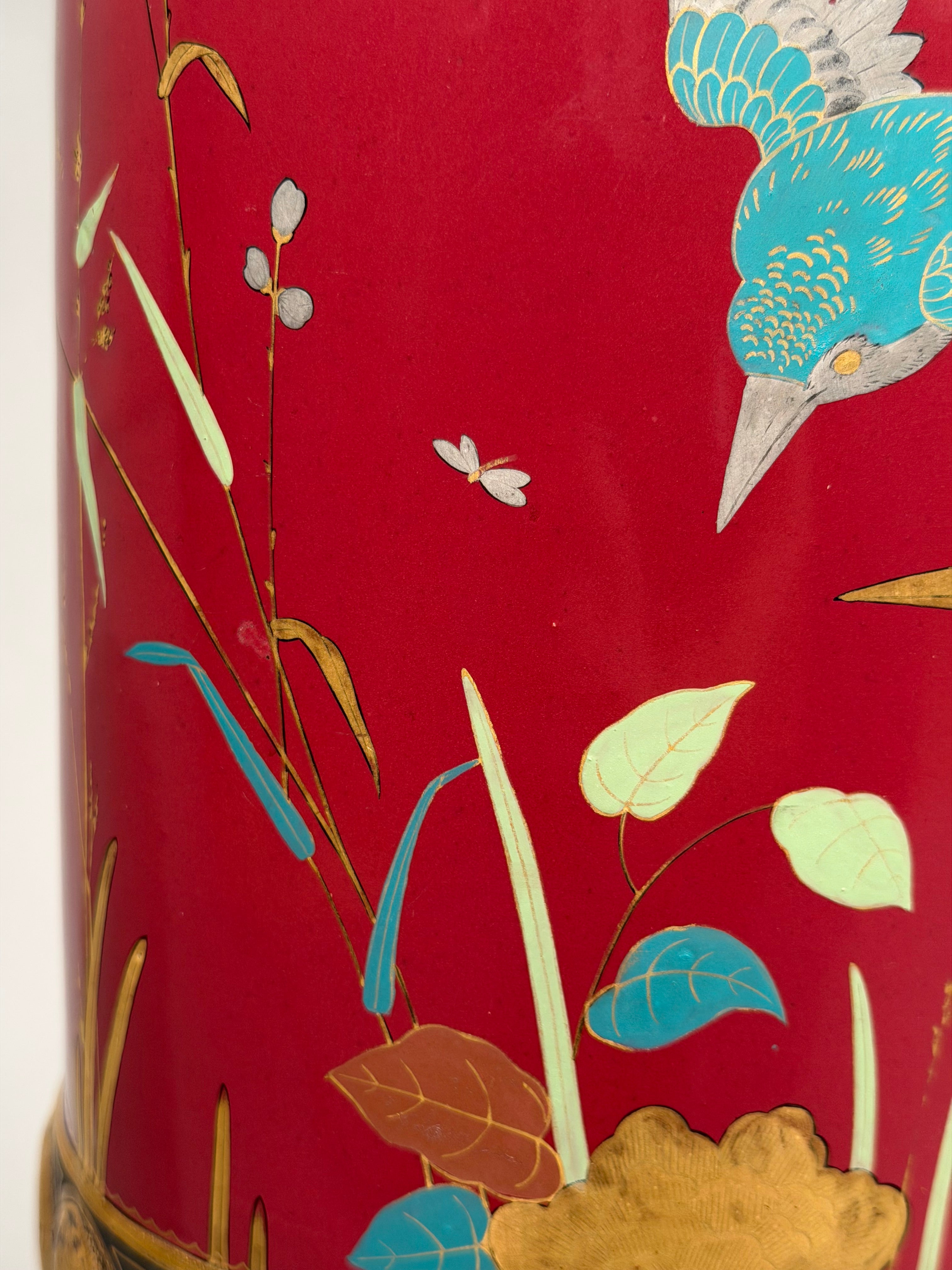 鯉の置物　銅性　　MINTON Exceptional and Large Minton Vase by Charles Toft – Peacock's Finest