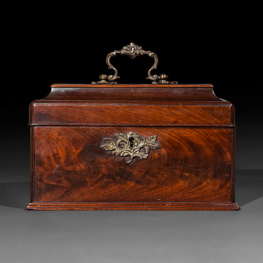 18th Century George III Period Mahogany Tea Caddy