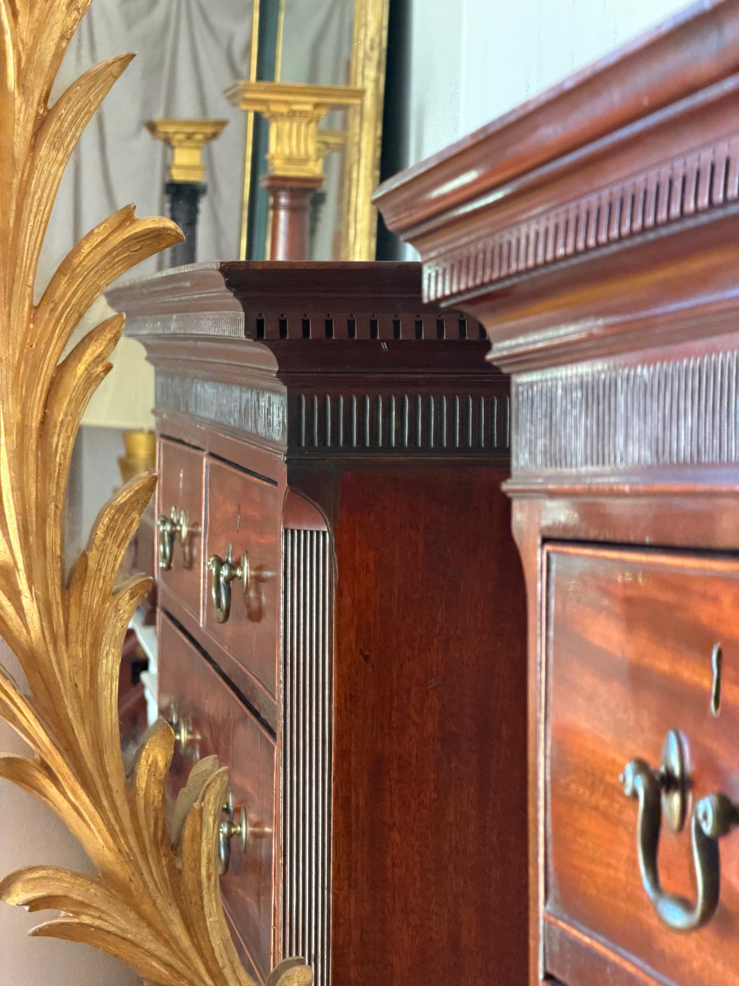 Fine Georgian Chippendale Chest on Chest