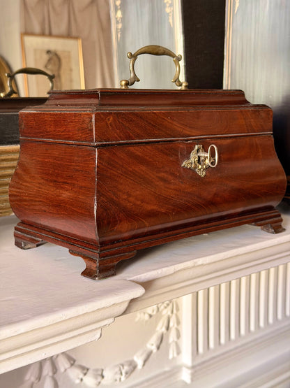 18th Century George III Period Bombe Tea Caddy