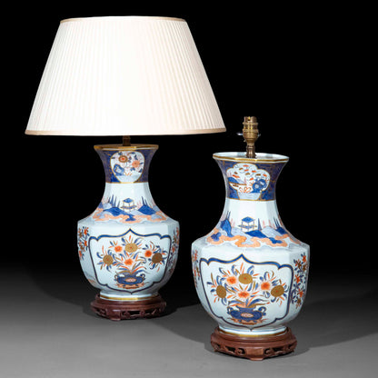 Pair of Imari Table Lamps