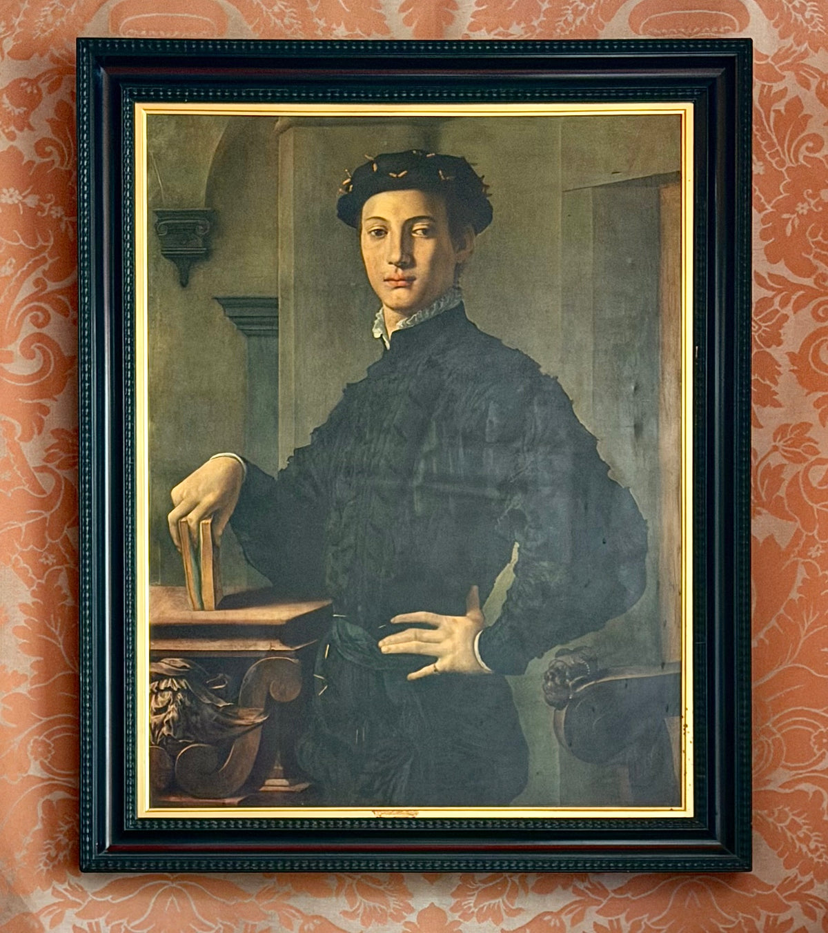 Oleograph after Agnolo Bronzino's Portrait of a Young Man at The Met
