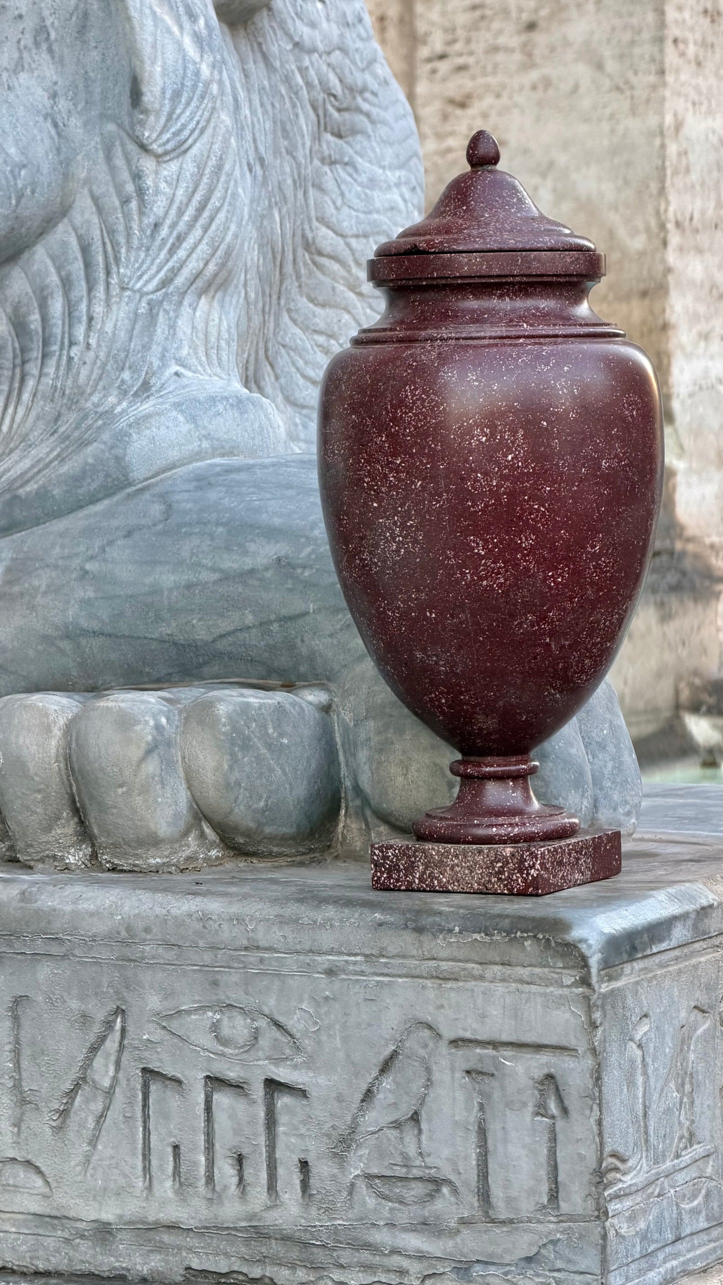 Large 18th Century Imperial Red Porphyry Vase