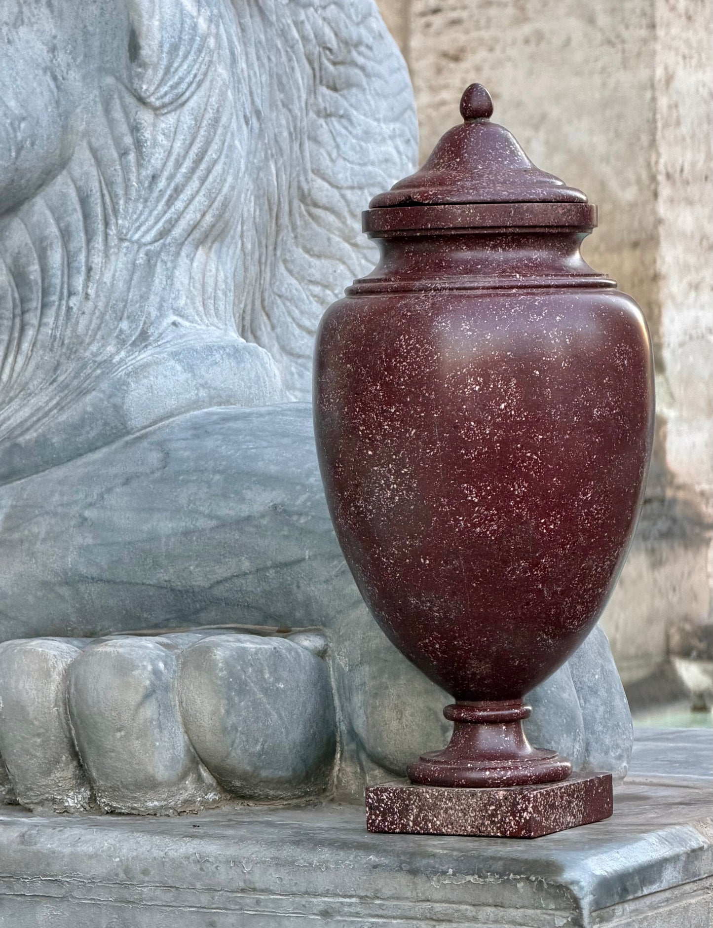 Large 18th Century Imperial Red Porphyry Vase