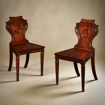 Regency Hall Chairs, attributed to Banting and France
