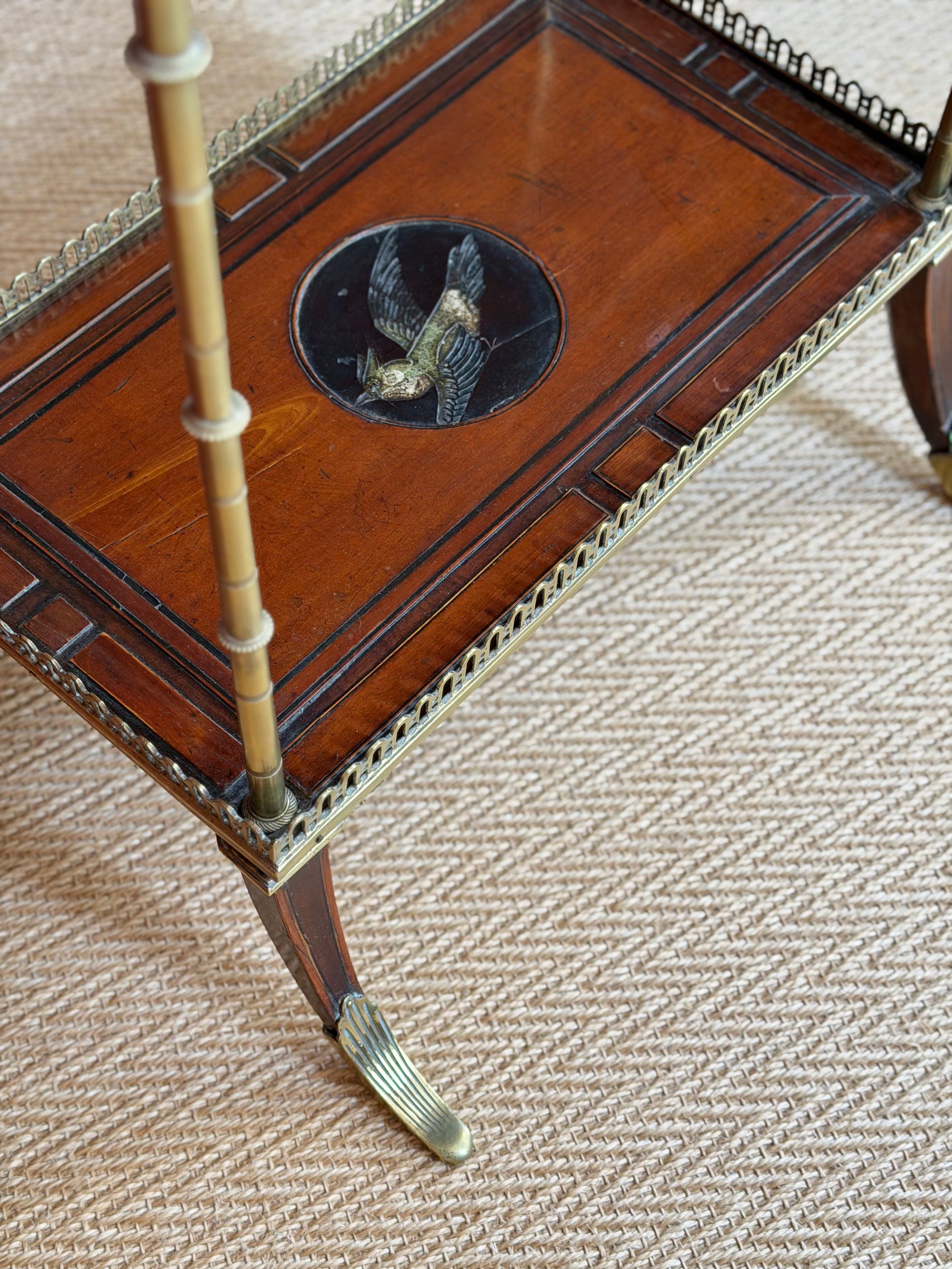 Rare 18th Century Brass Mounted Writing Table in the Manner of Adam Weisweiler