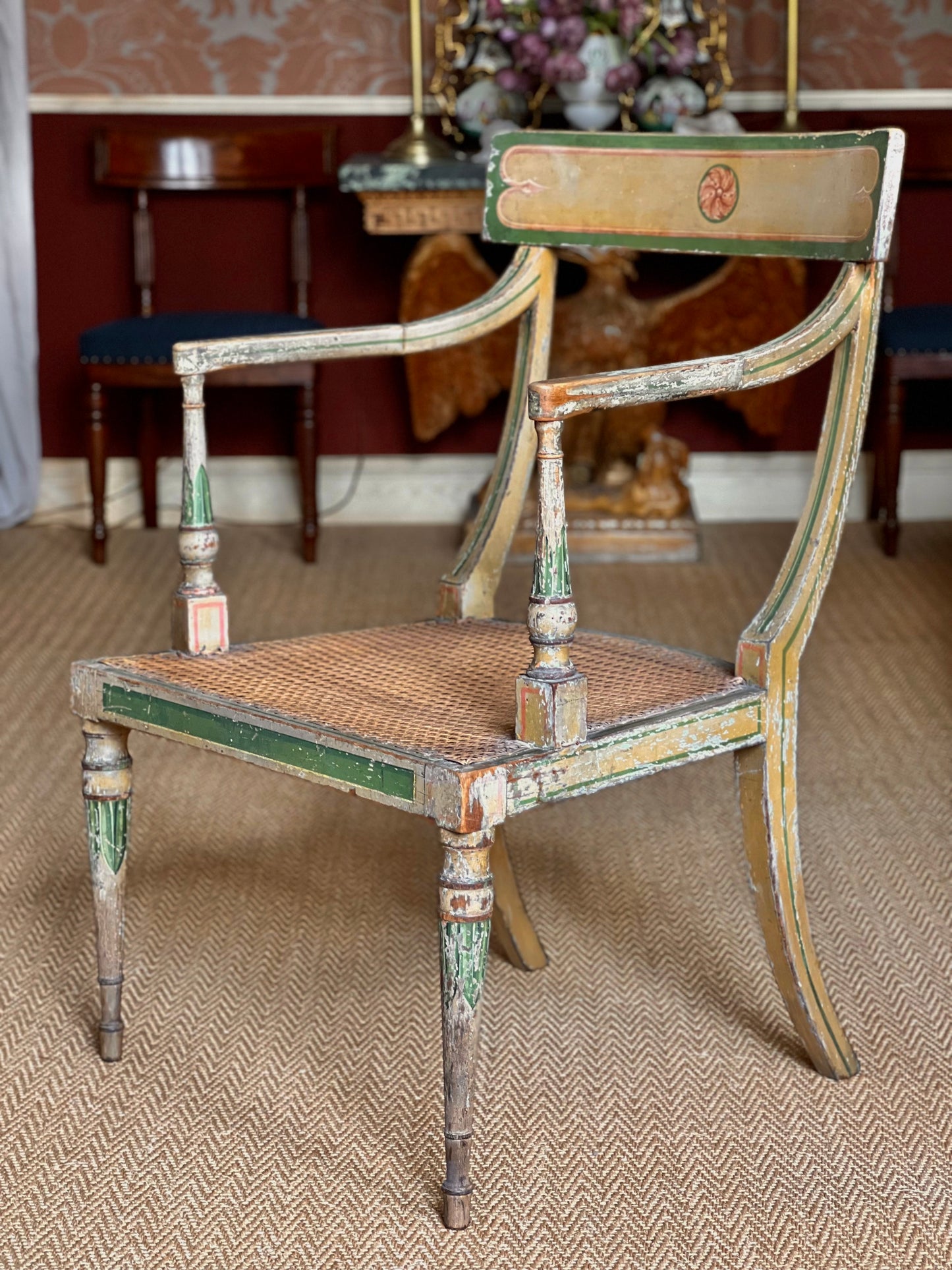 Early 19th Century Painted Armchair, attributed to Gillows