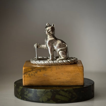 Keane Baronets: Sterling Silver Armorial Crest Finial by Benjamin Smith II