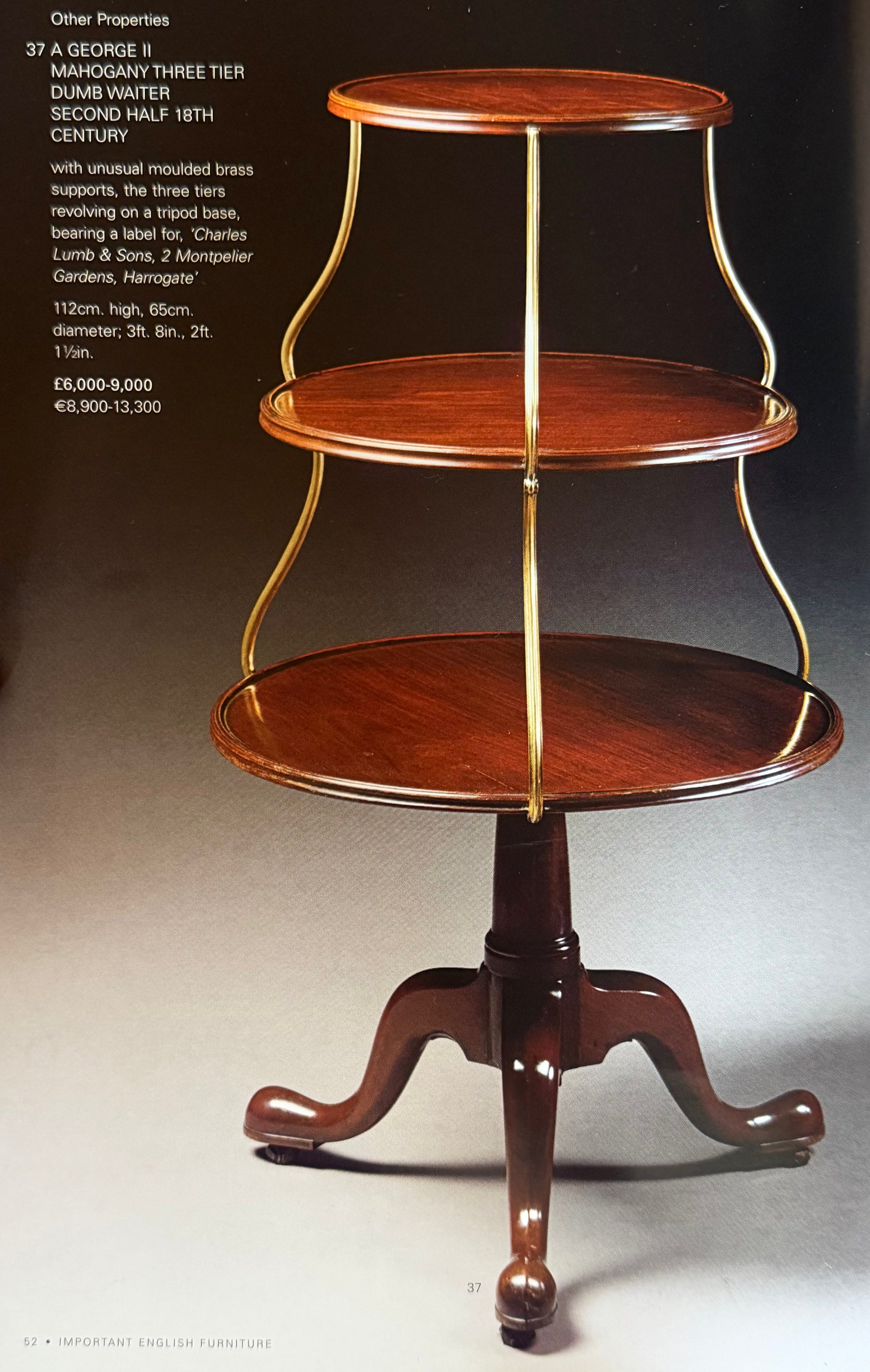 18th Century Three-Tier Display Stand or Étagère