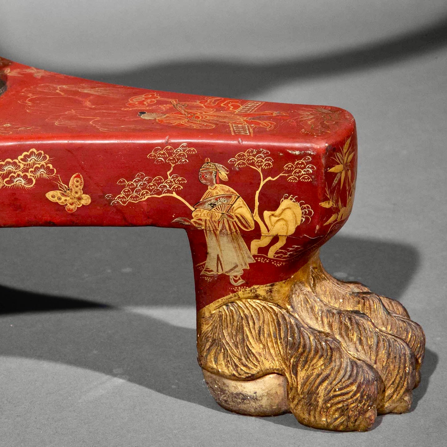 Rare 19th Century Chinoiserie Scarlet Lacquer Table