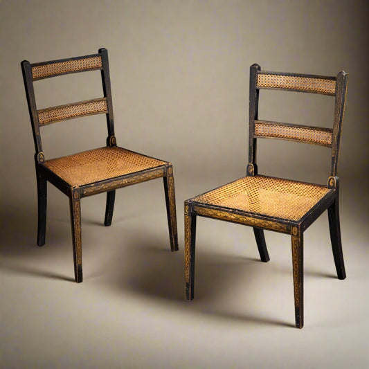 Pair of 18th Century Painted Chairs, Attributed to Gillows