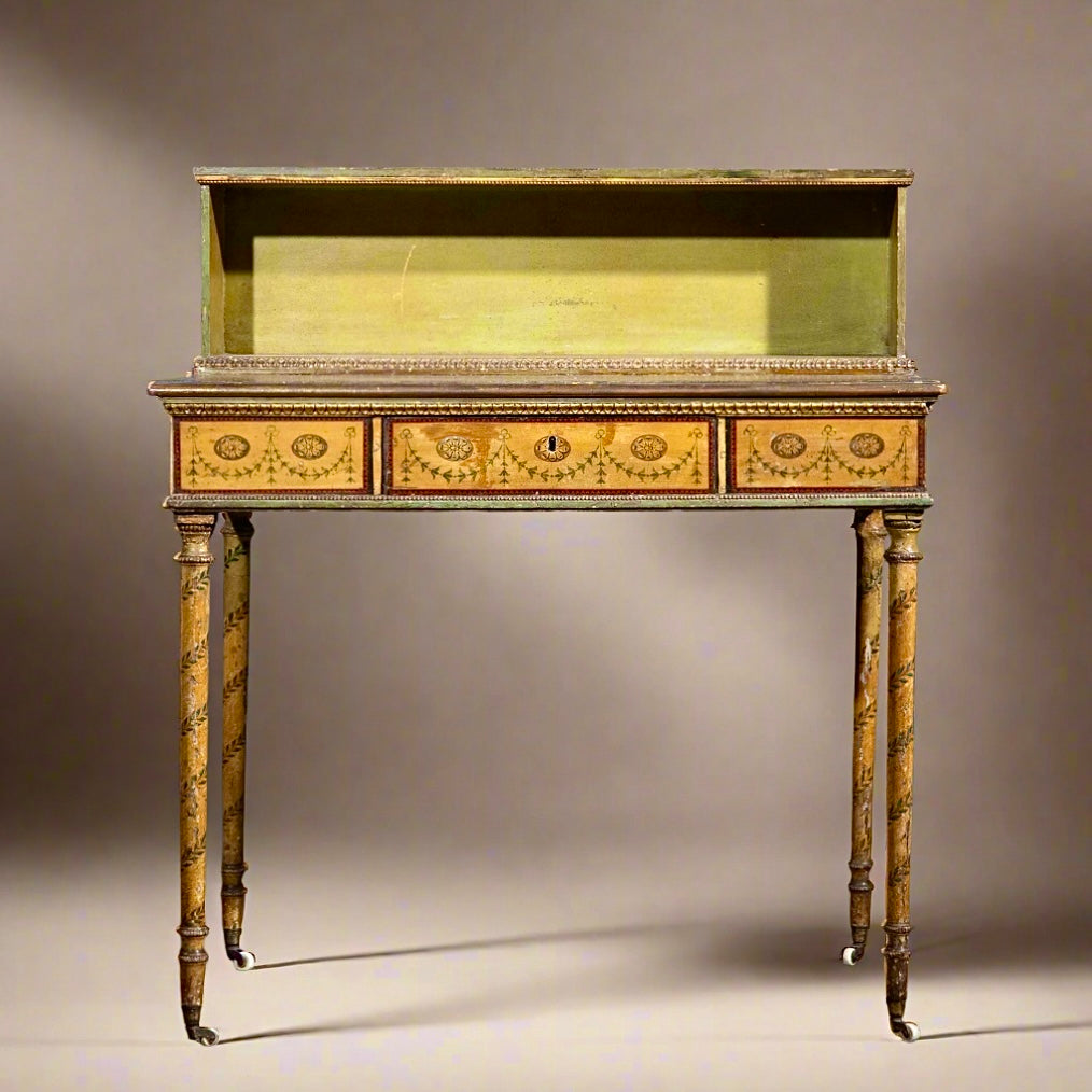 George III Painted Table, Attributed to George Brookshaw