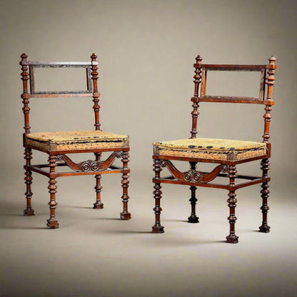 Gottlieb Bindesbøll: Danish Neo-Antique 'Pompeian' Chairs