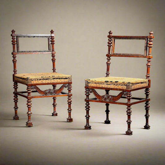 Gottlieb Bindesbøll: Danish Neo-Antique 'Pompeian' Chairs