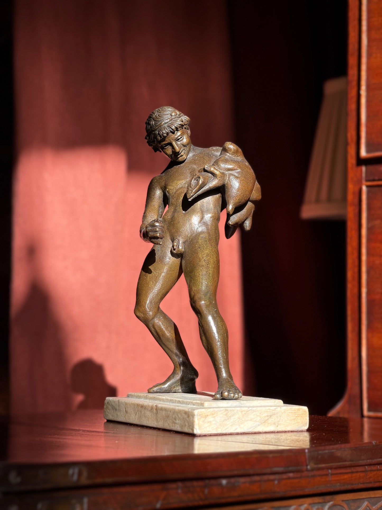 19th Century Grand Tour Bronze Sculpture of Faun