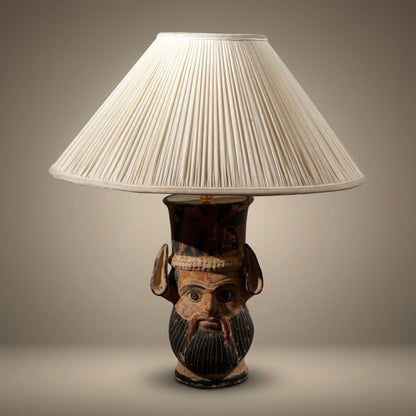 Grand Tour Pottery Satyr’s Head Lamp