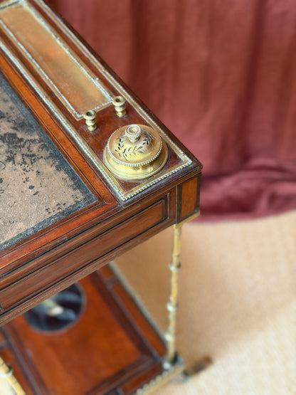 Rare 18th Century Brass Mounted Writing Table in the Manner of Adam Weisweiler