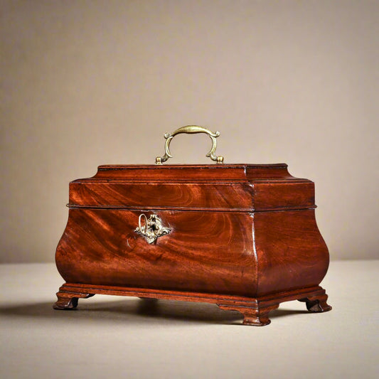 18th Century George III Period Bombe Tea Caddy