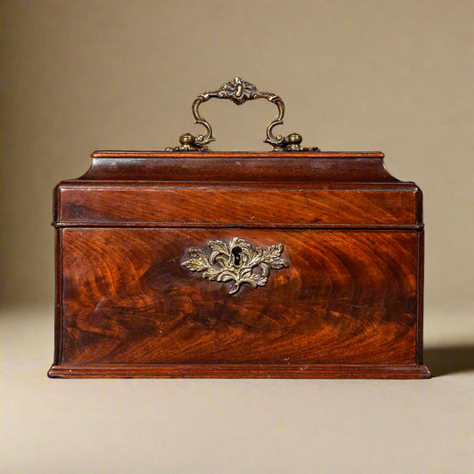 18th Century George III Period Mahogany Tea Caddy