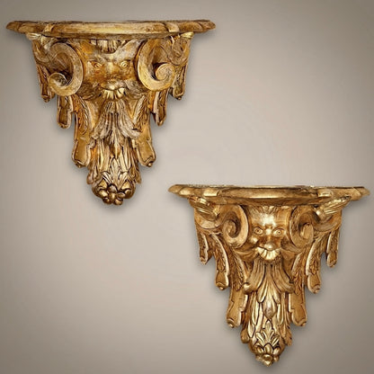 18th Century Giltwood Wall Brackets