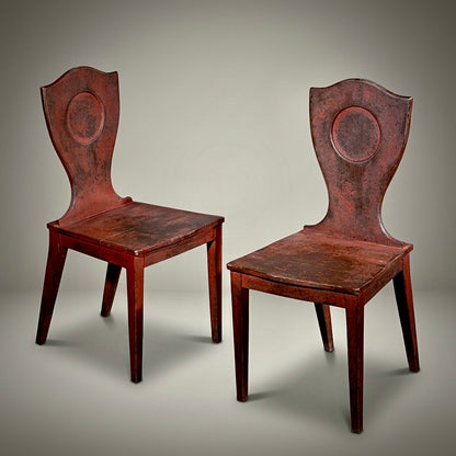 Neoclassical Painted Hall Chairs