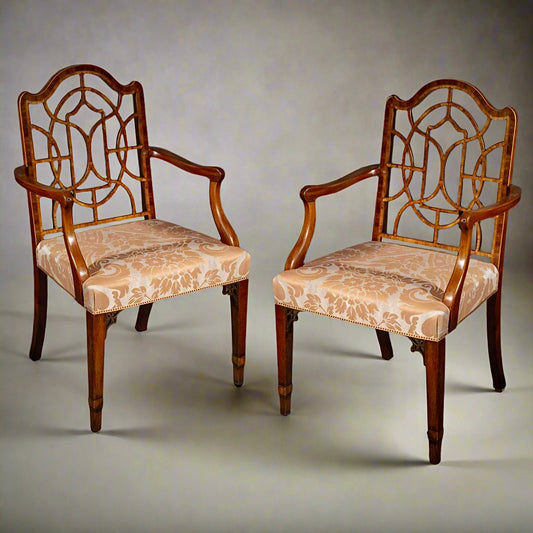 Pair of Large Georgian Armchairs