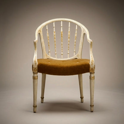 Georgian Painted Neoclassical Armchair