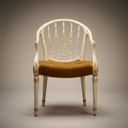 Georgian Painted Neoclassical Armchair