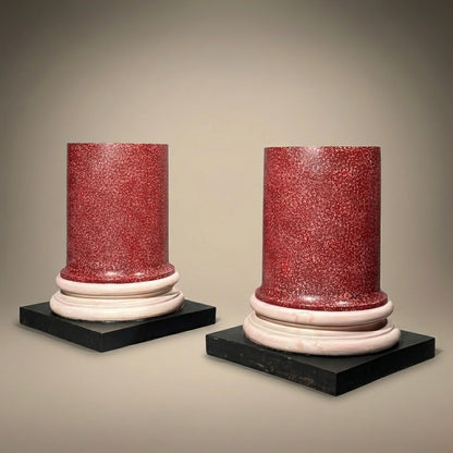 Large Faux Porphyry Columns or Stands