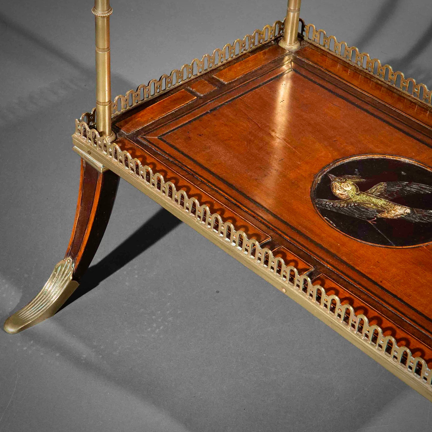 Rare 18th Century Brass Mounted Writing Table in the Manner of Adam Weisweiler