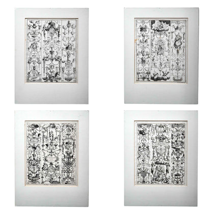 Four 17th Century German Engravings of Grotesques