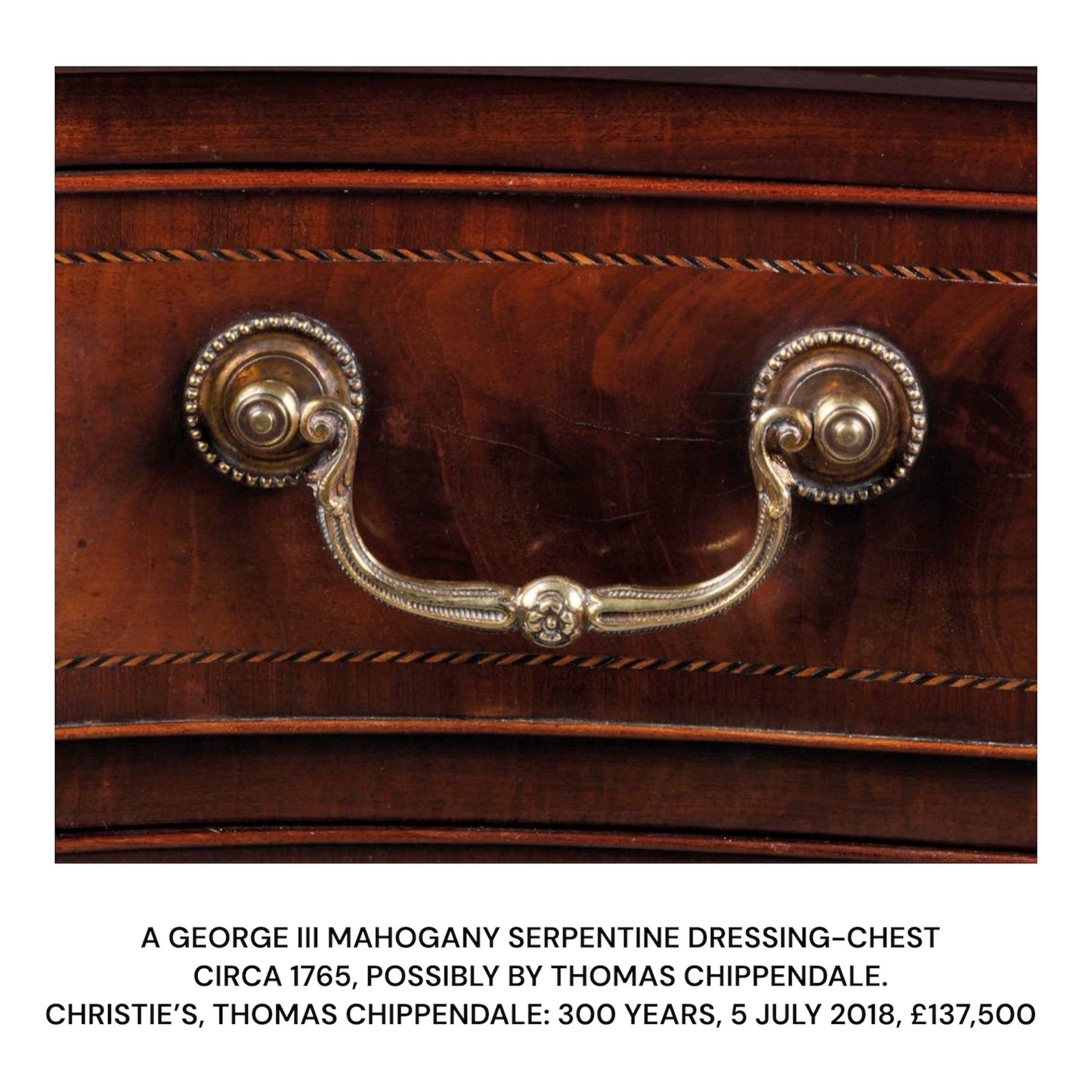 Thomas Chippendale: 18th Century Serpentine Chest of Drawers