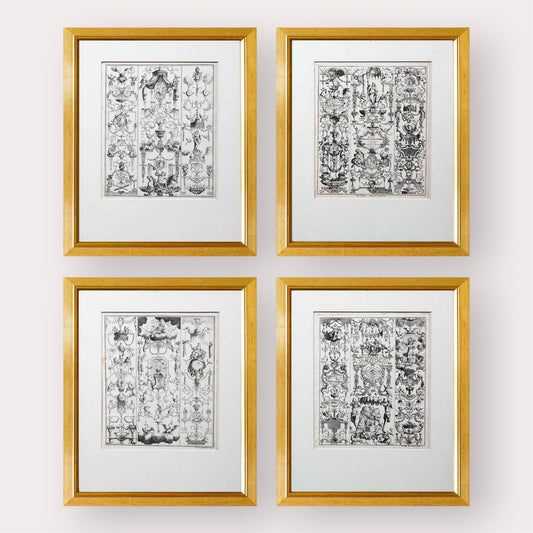 Four 17th Century German Engravings of Grotesques