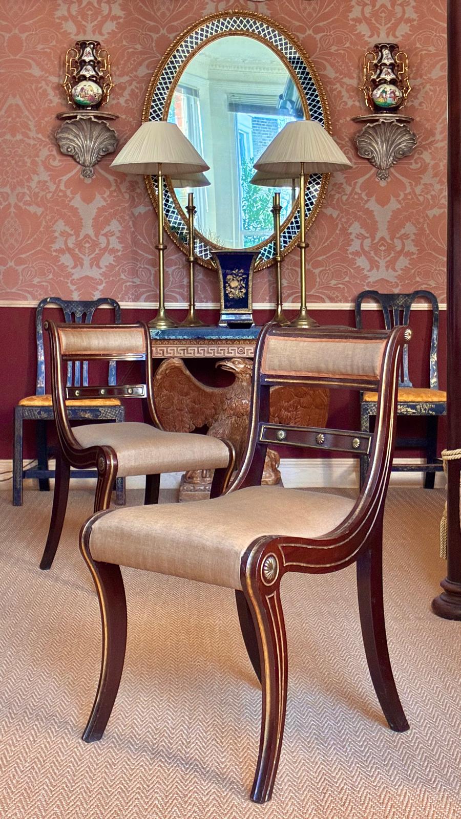 A Pair of Regency Klismos Chairs