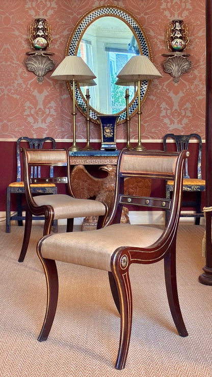 A Pair of Regency Klismos Chairs