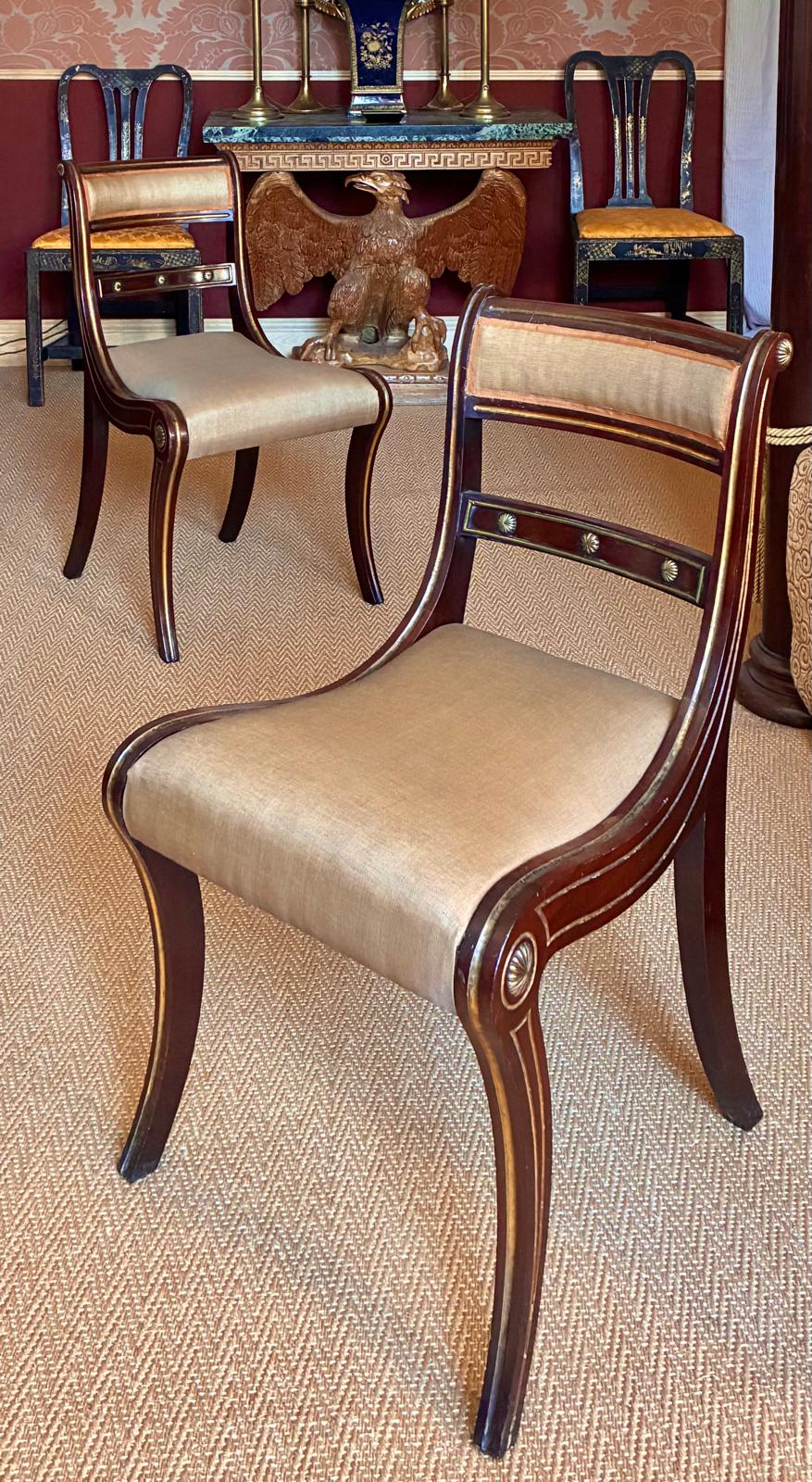 A Pair of Regency Klismos Chairs